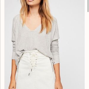 FREE PEOPLE CATALINA GREY THERMAL